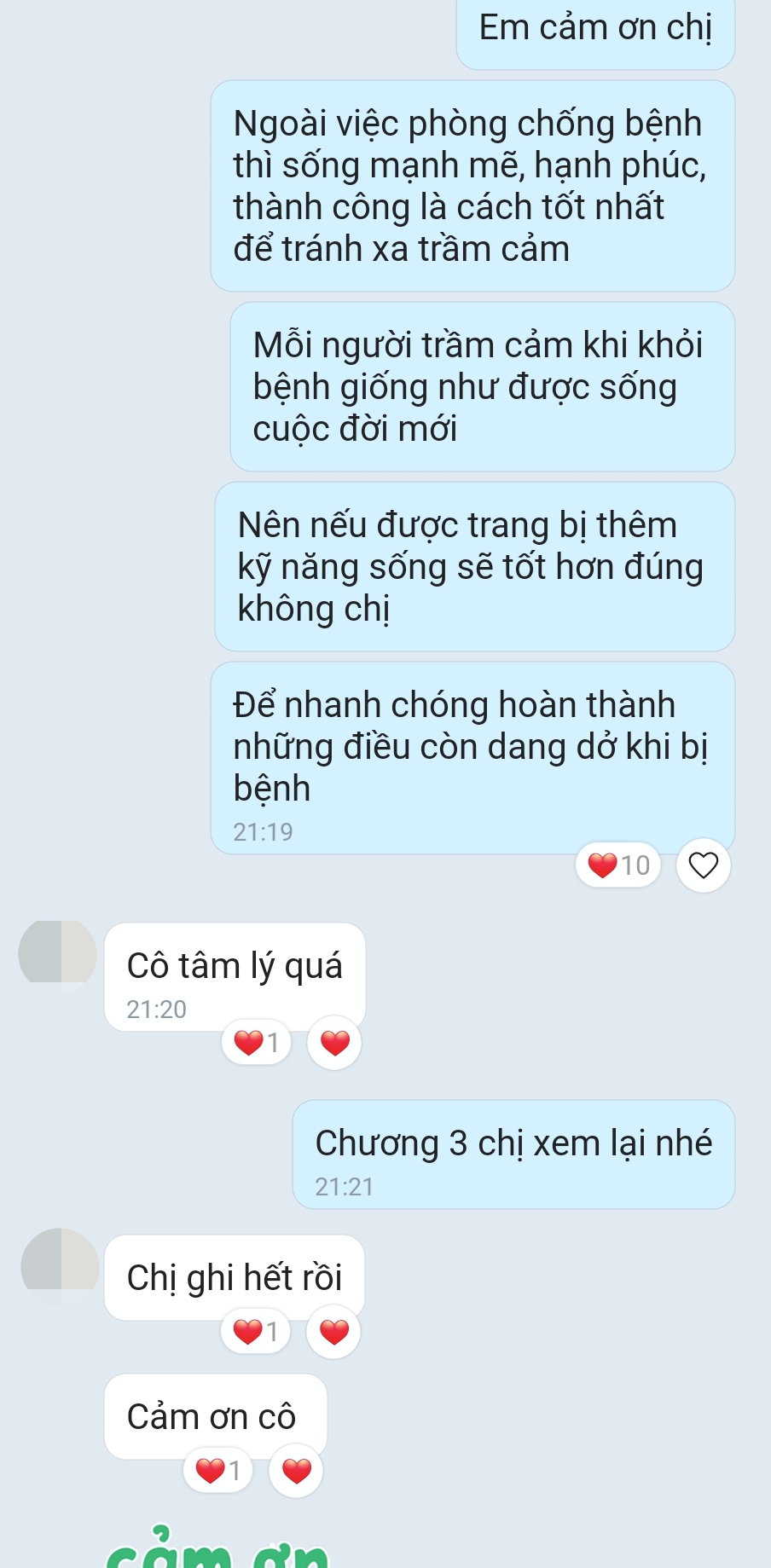 Cảm nhận học viên sau khi tự chữa trầm cảm tại nhà